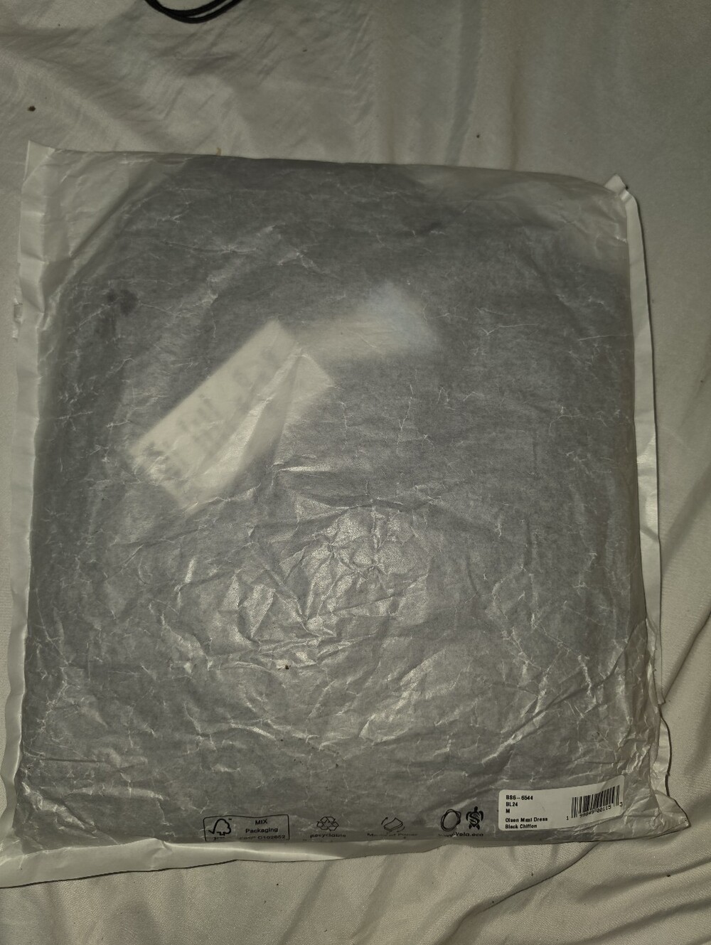 Show Me Your Mumu SEALED! NWT! The Olsen Maxi Dress in Black Chiffon. Sz Md. - Picture 5 of 8
